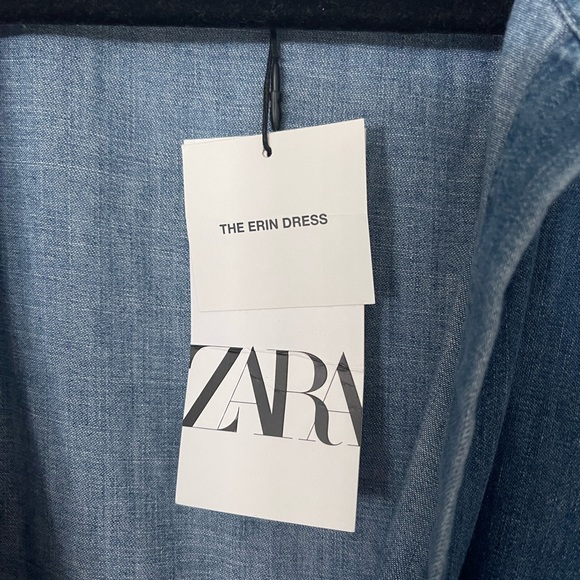 ✨NWT✨ Zara Denim Wrap Dress - Picture 7 of 7